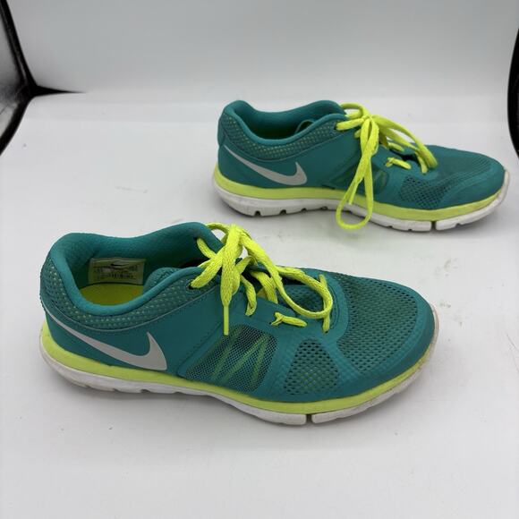 Nike Sneakers Womens Size 6.5 Green Flex Run 2014 Running Athletic 642767-300 - Picture 7 of 9